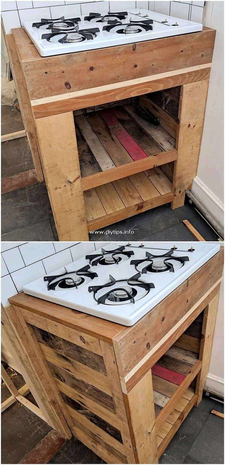Pallet Stove Stand