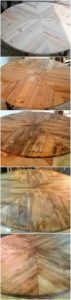 Round Top Wood Pallet Table