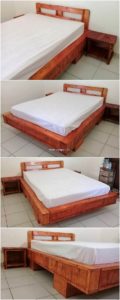 Pallet Bed and Side Tables