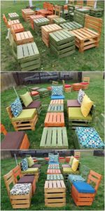 Pallet Garden Benches and Tables