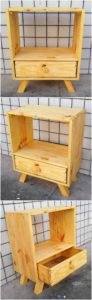Pallet Side Table with Drawer
