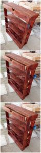 Pallet Shelving Table with Drawers
