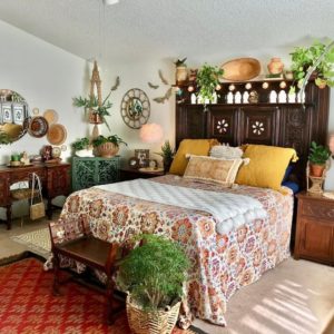 Modern Bohemian Bedroom (32)